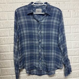 Rails Blue Button Up Flannel Lightweight Size XS